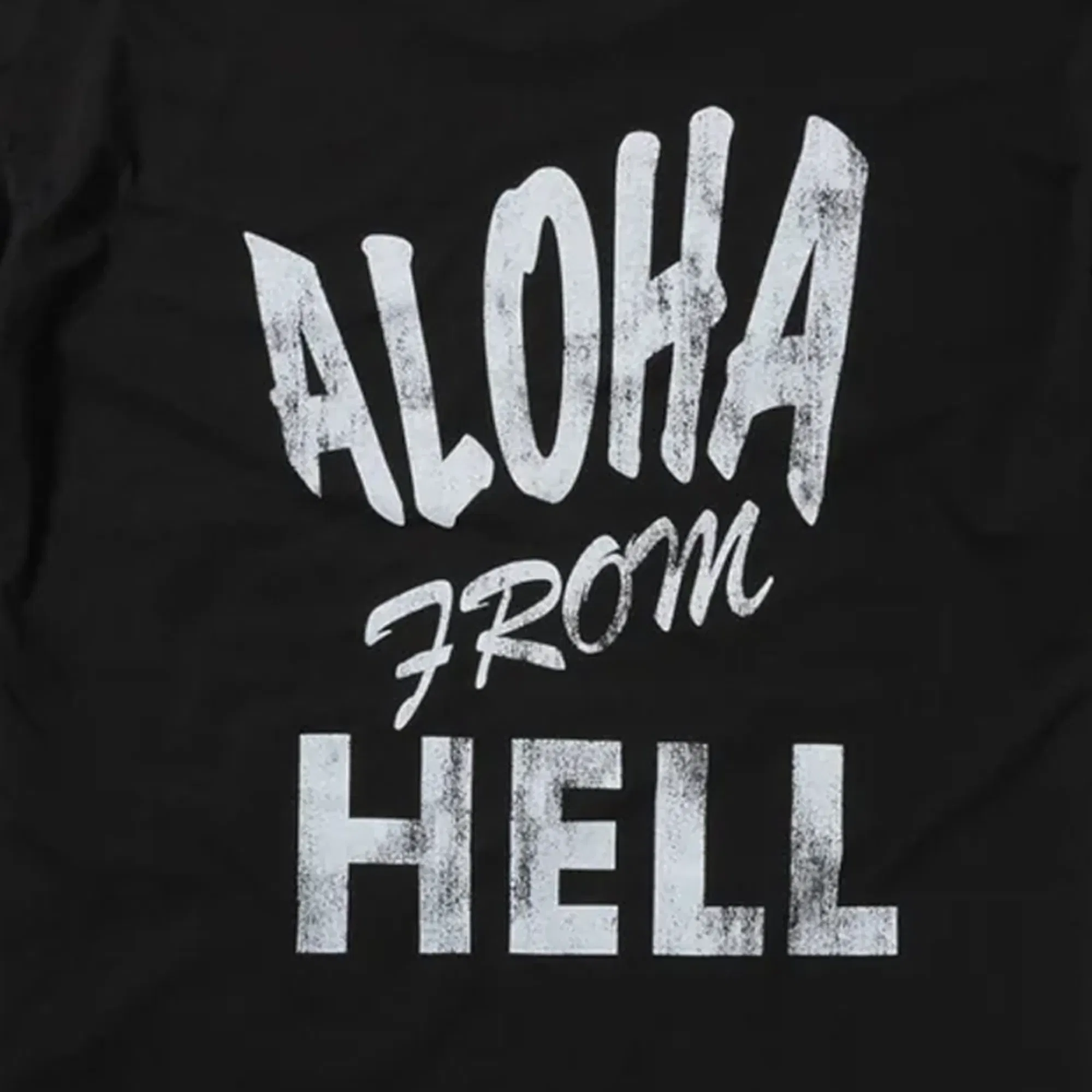 Aries FADED ALOHA FROM HELL SS T-Shirt { BLACK