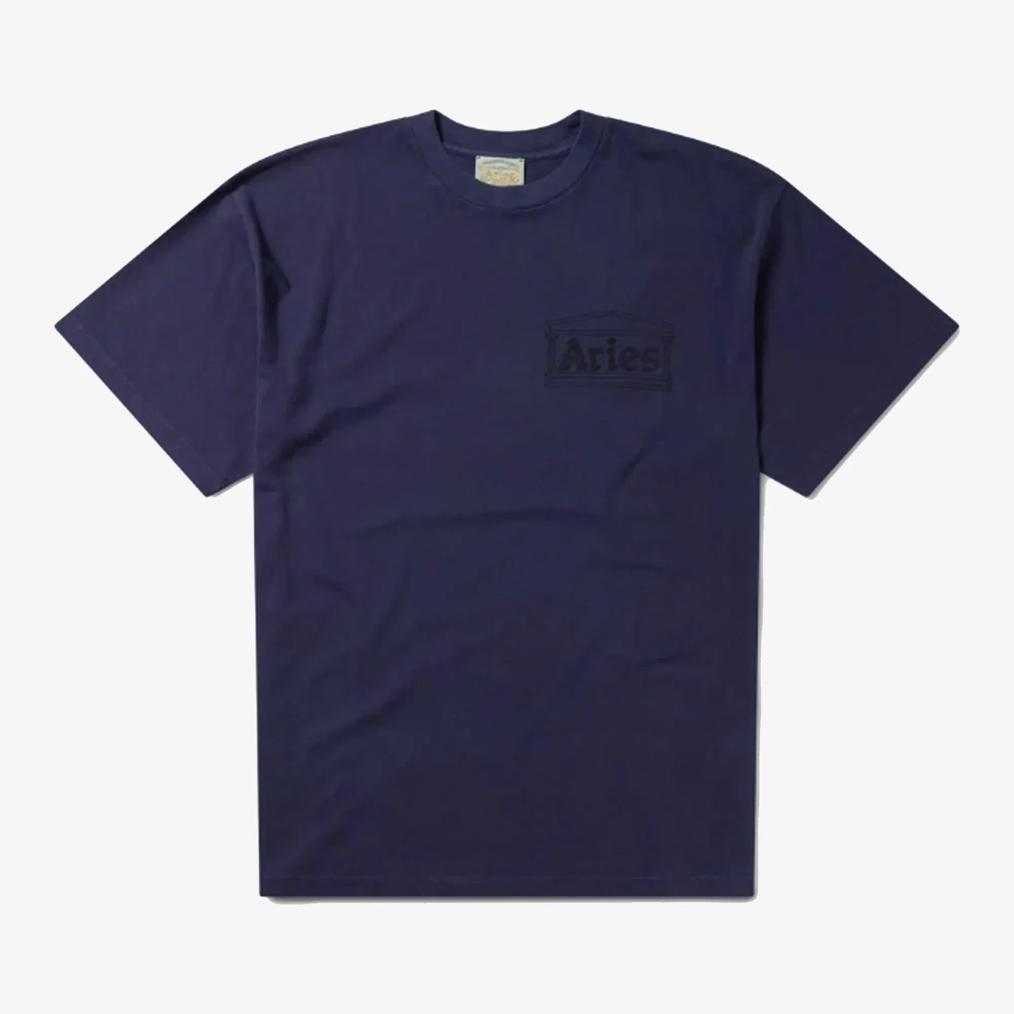 Aries TEMPLE SS T-Shirt { NAVY