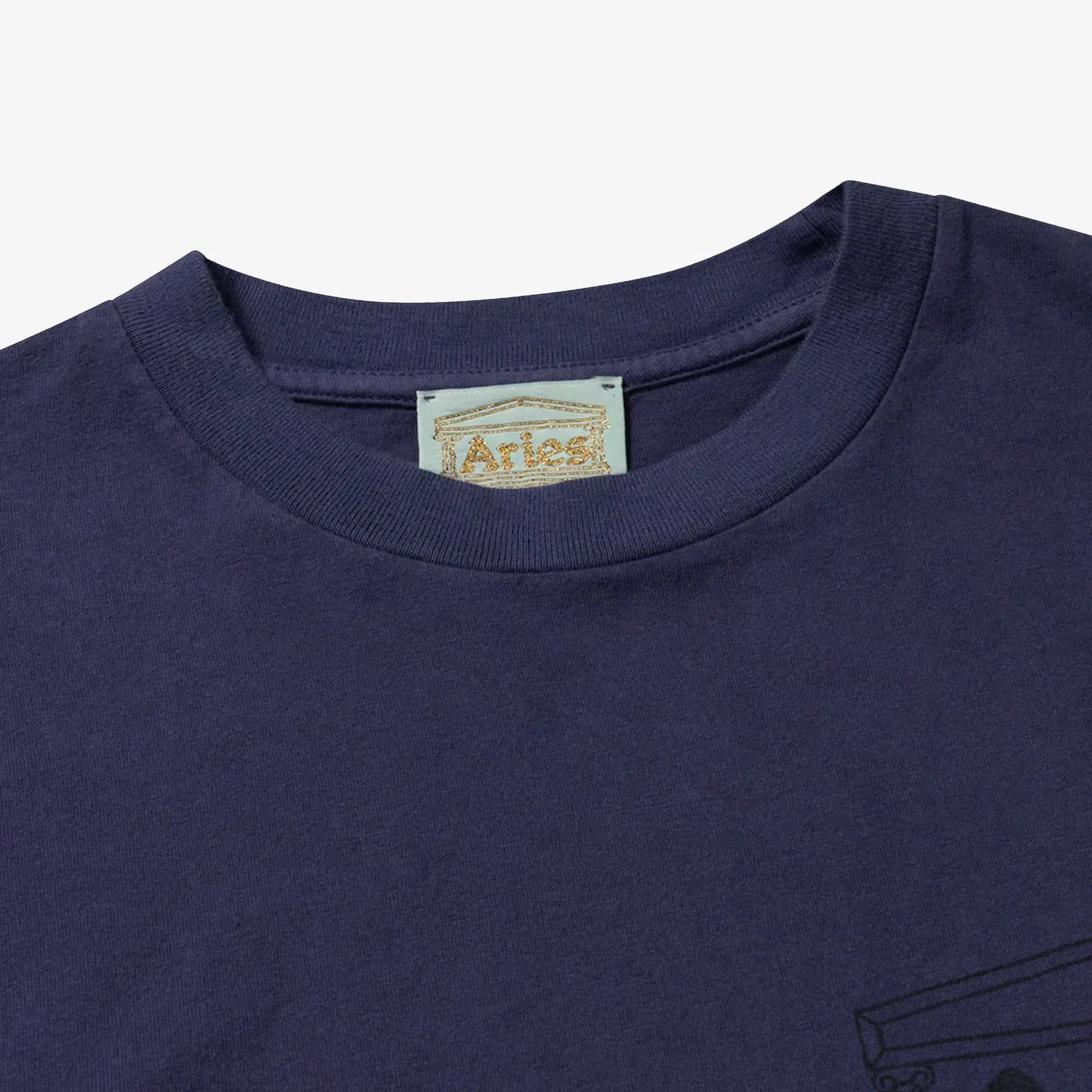 Aries TEMPLE SS T-Shirt { NAVY