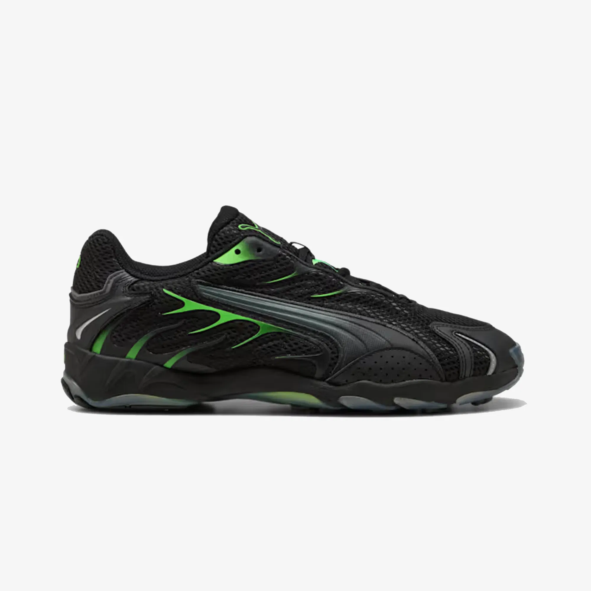 PUMA INHALE LIGHTWEIGHT CASUAL { PUMA BLACK/GREEN GLARE