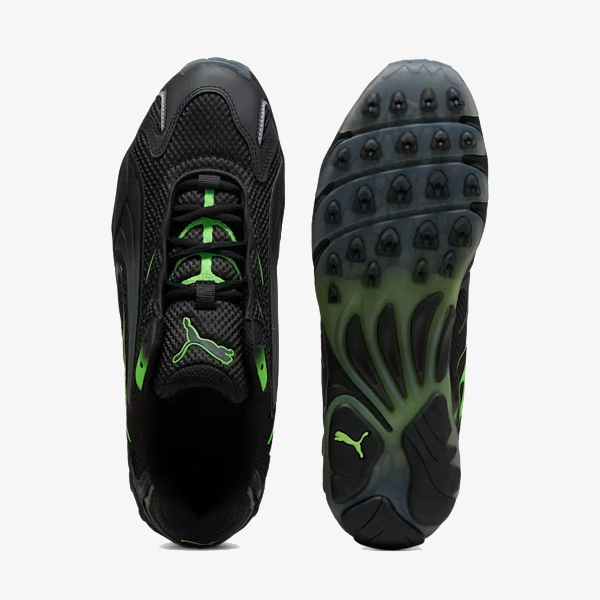 PUMA INHALE LIGHTWEIGHT CASUAL { PUMA BLACK/GREEN GLARE