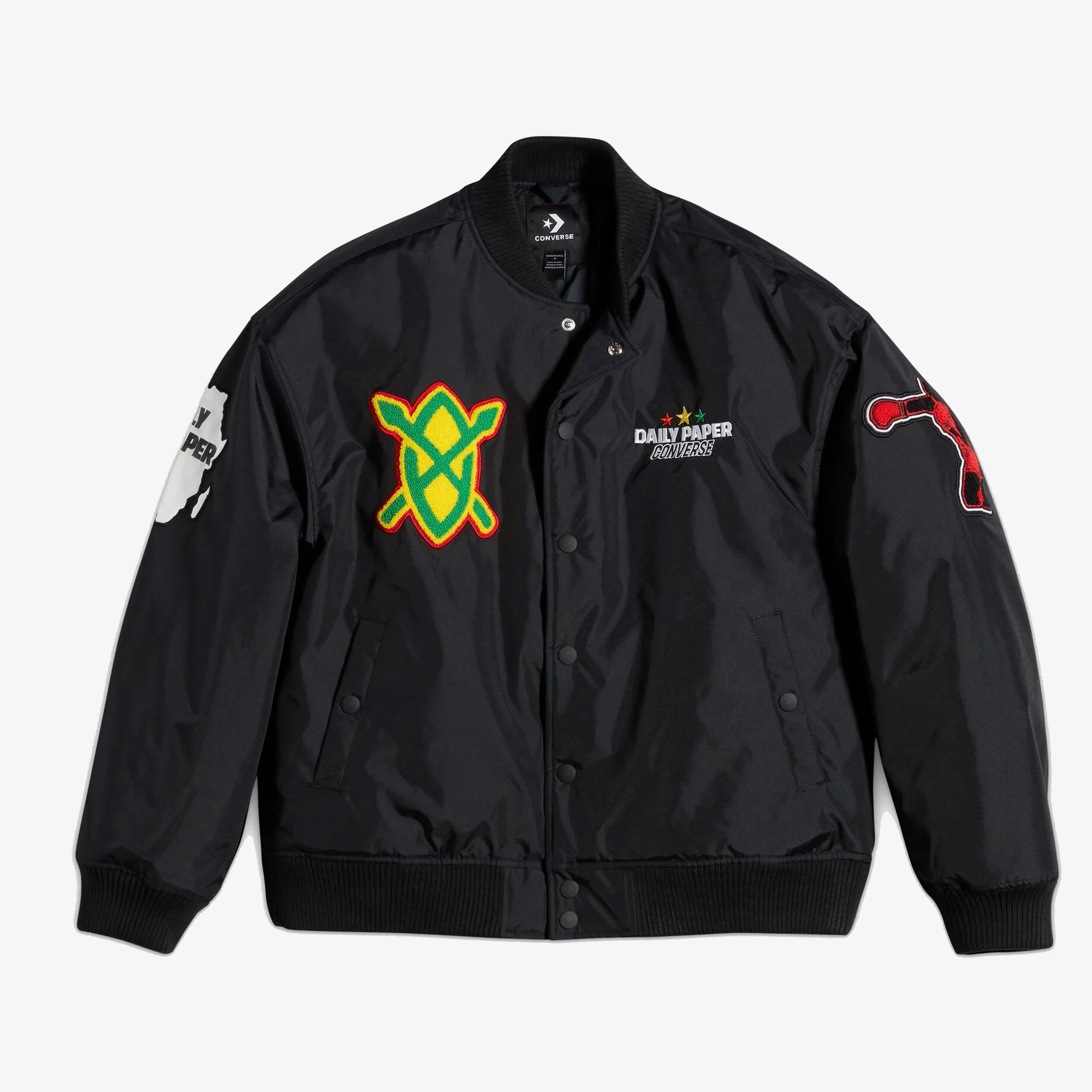 Converse X DAILY PAPER STADIUM JACKET { BLACK