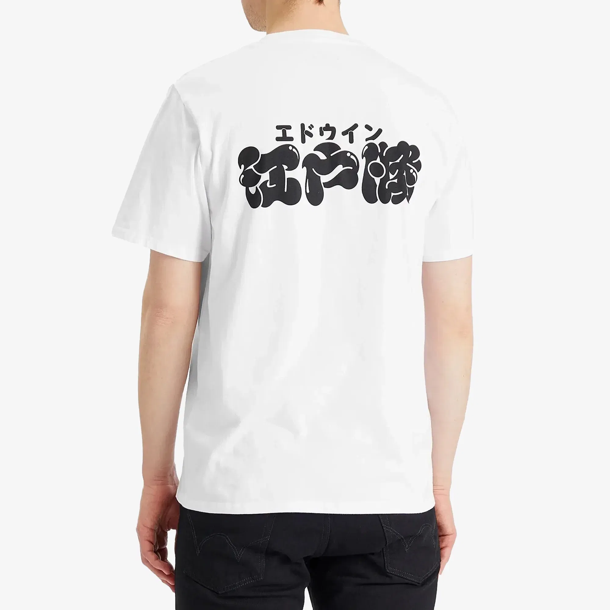 EDWIN EDO WIN T-SHIRT { WHITE