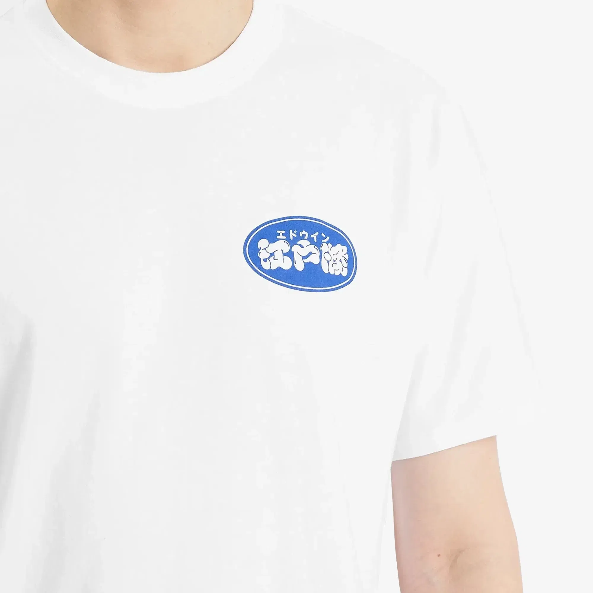 EDWIN EDO WIN T-SHIRT { WHITE
