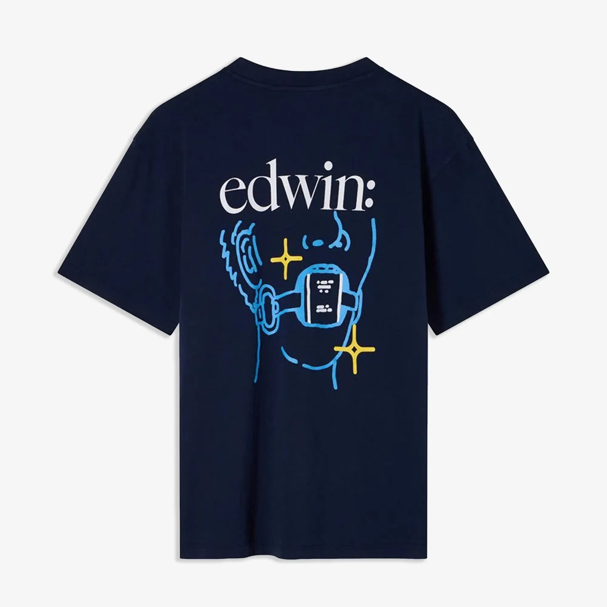 EDWIN FACT T-SHIRT { BLUE