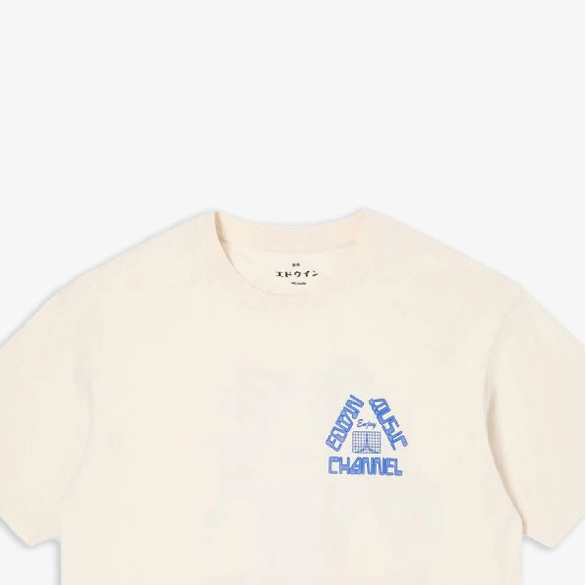 EDWIN ENJOY EMC T-SHIRT { WHISPER WHITE
