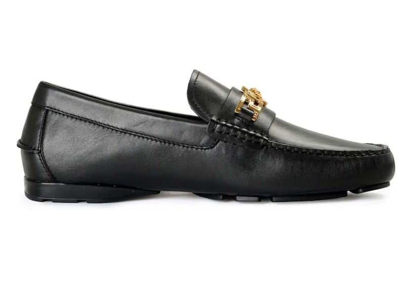 Versace Medusa Leather Loafer Black