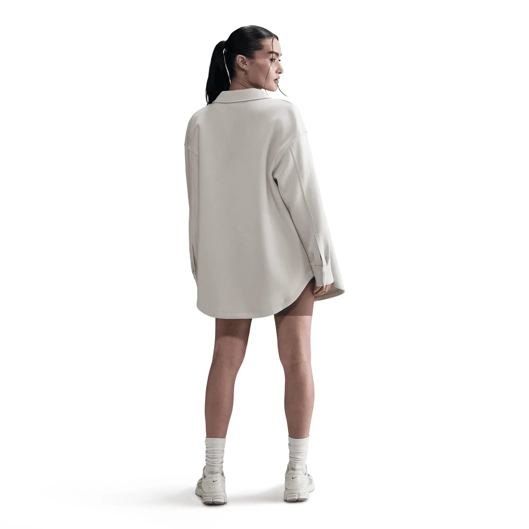 NIKE PHOENIX FLEECE { LT OREWOOD BRN/SAIL