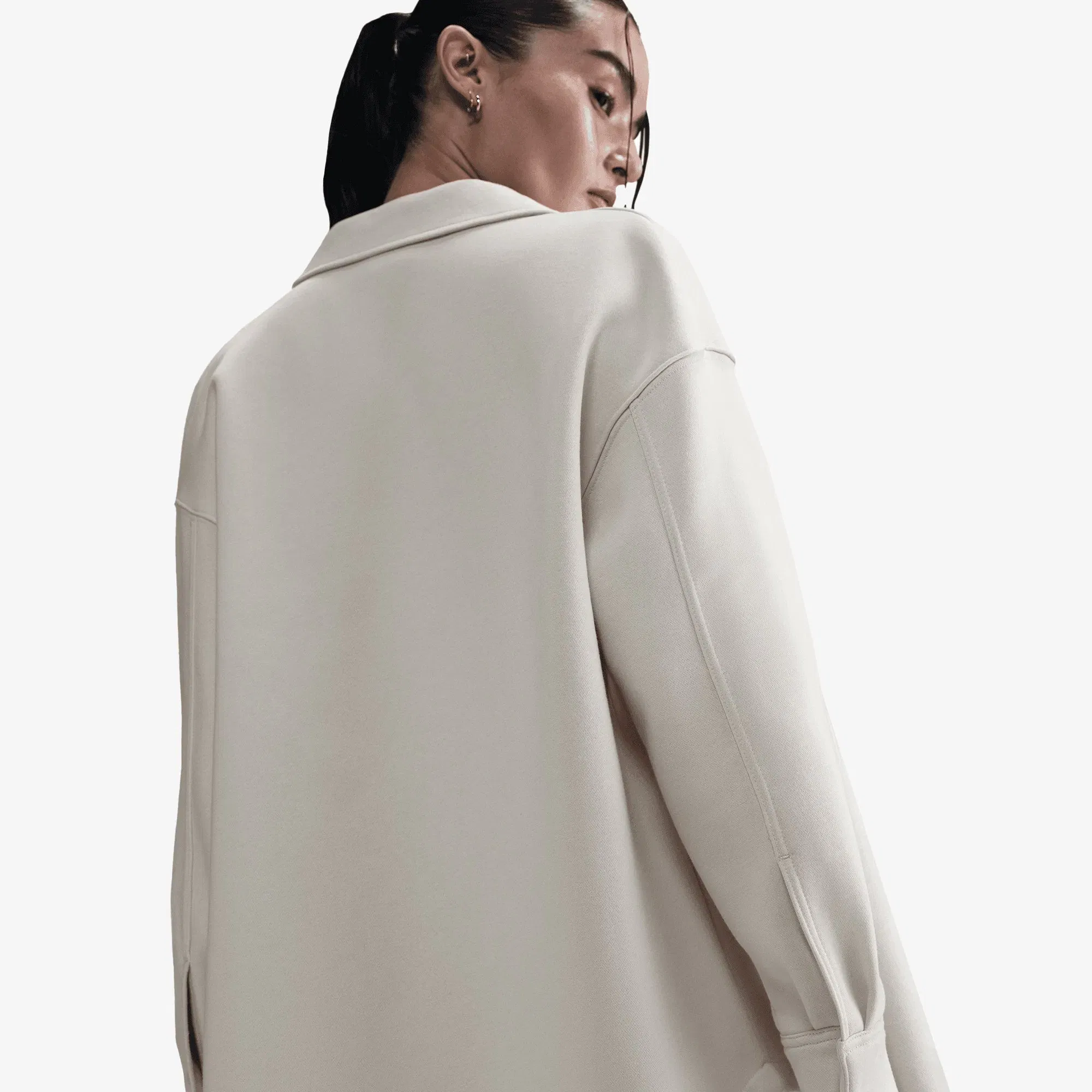 NIKE PHOENIX FLEECE { LT OREWOOD BRN/SAIL