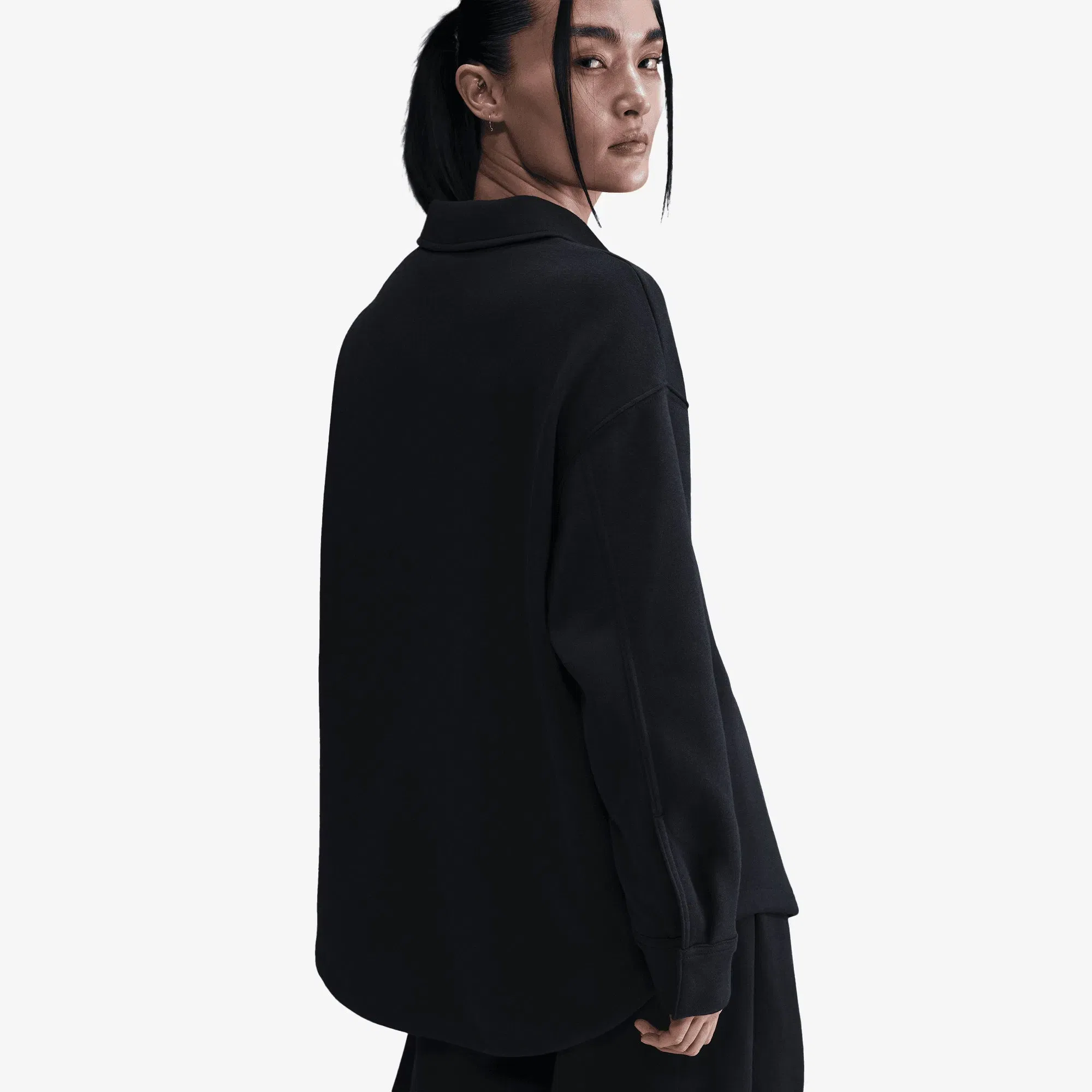 NIKE PHOENIX FLEECE { BLACK/SAIL