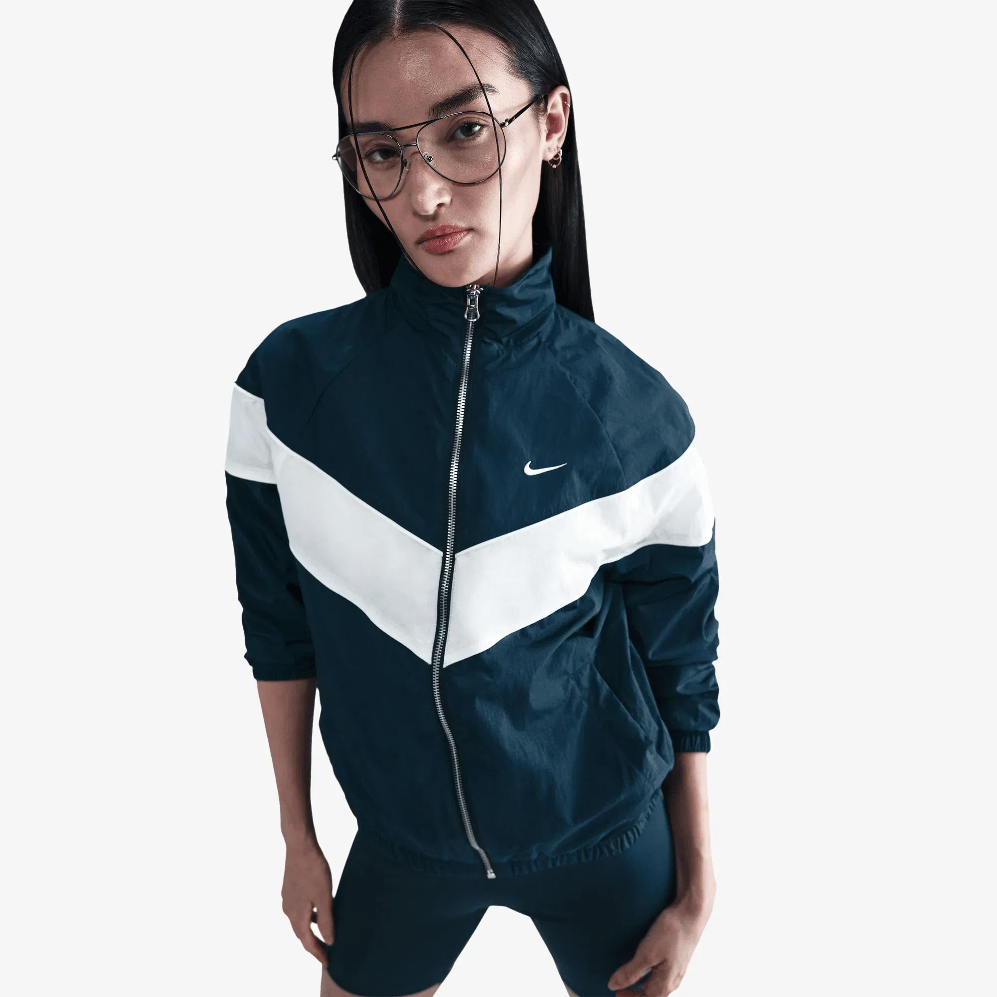 NIKE WINDRUNNER UV WOVEN FULL-ZIP JACKET { ARMORY NAVY/SAIL/WHITE