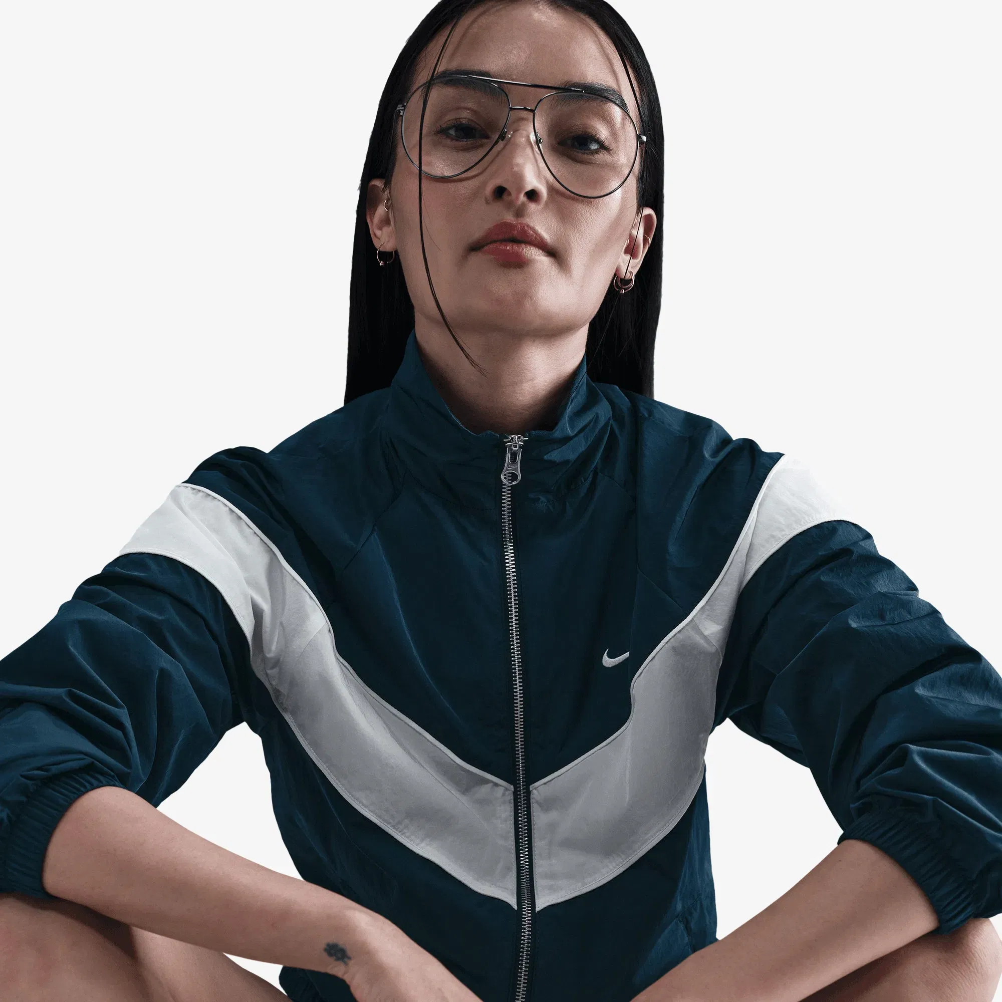 NIKE WINDRUNNER UV WOVEN FULL-ZIP JACKET { ARMORY NAVY/SAIL/WHITE