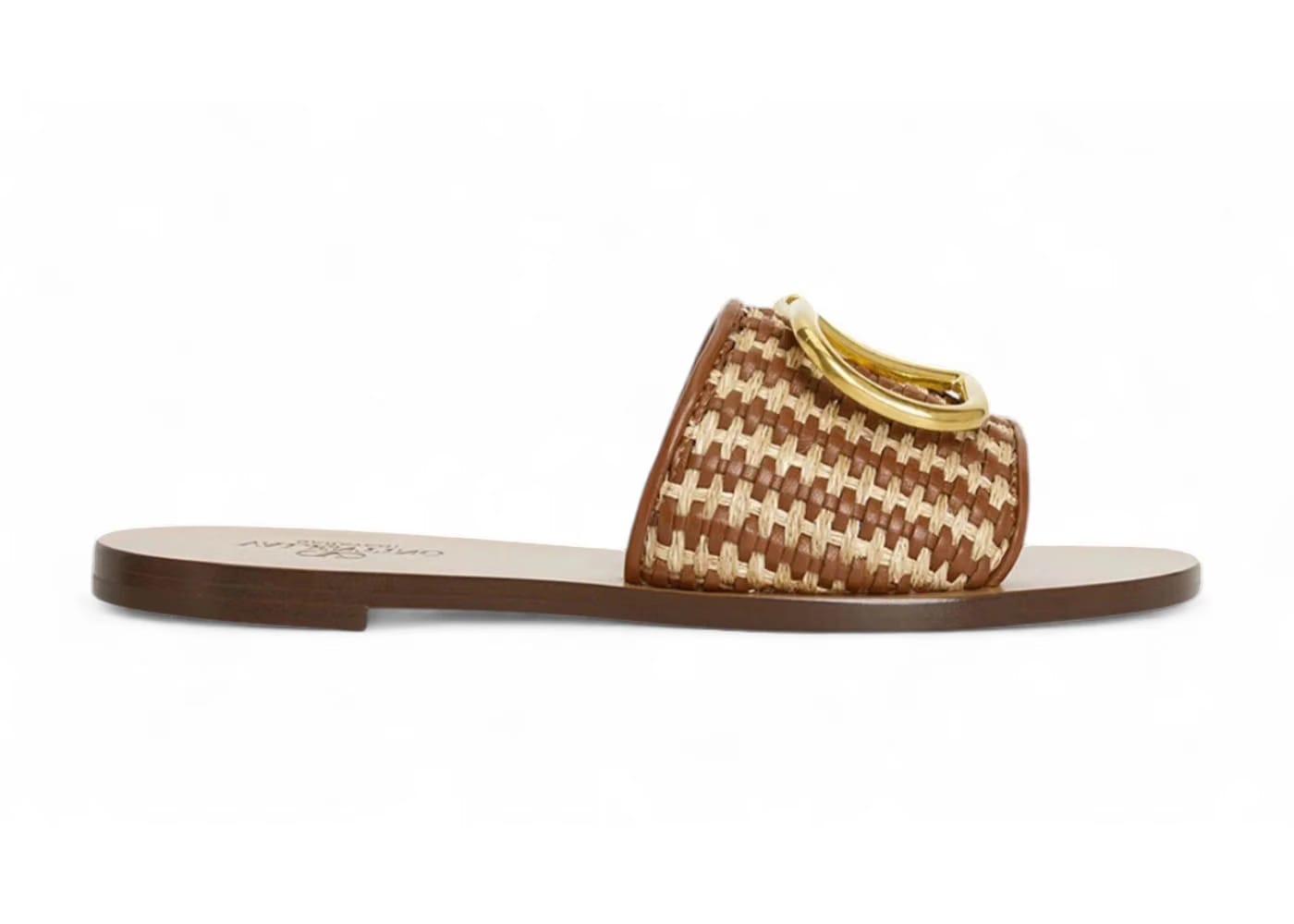 Valentino V Logo Signature Slippers Beige (Women's)