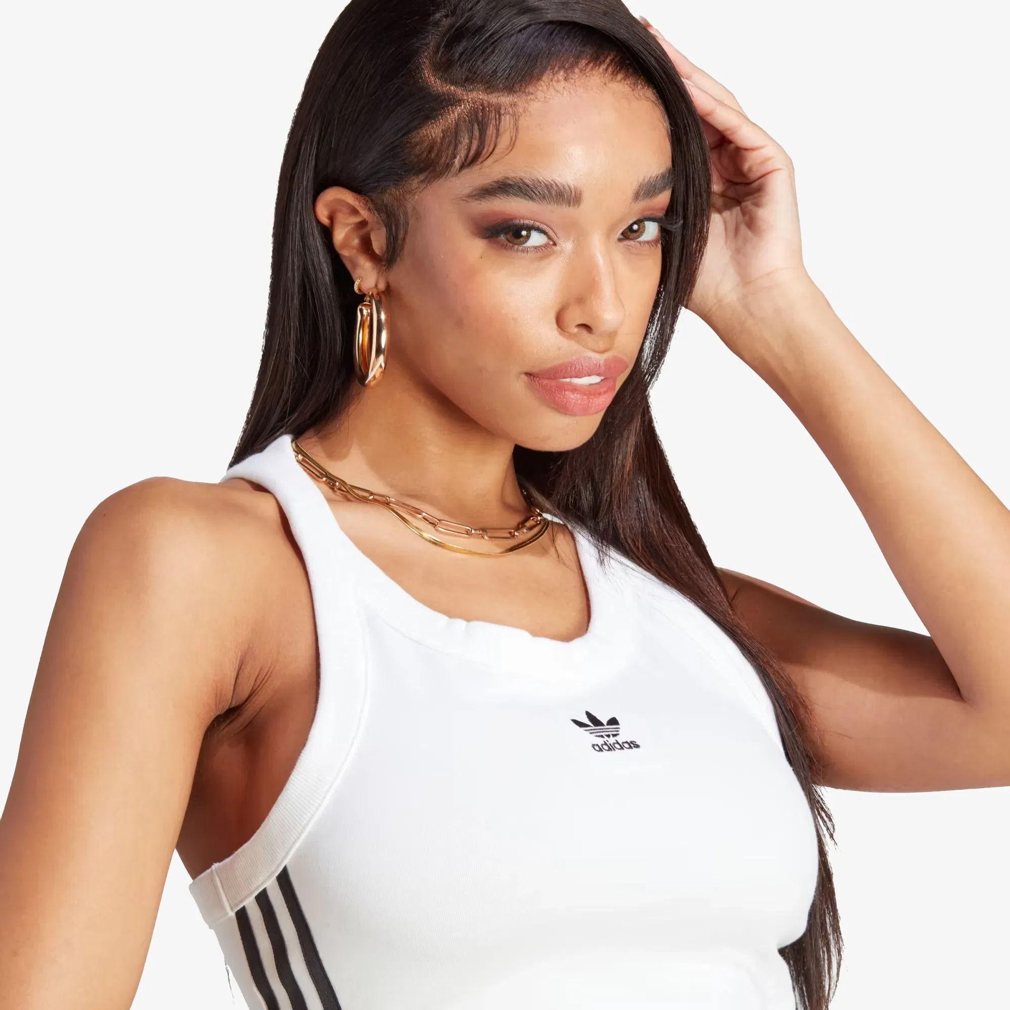 Adidas Originals ADICOLOR CLASSICS 3-STRIPES SHORT TANK TOP { WHITE