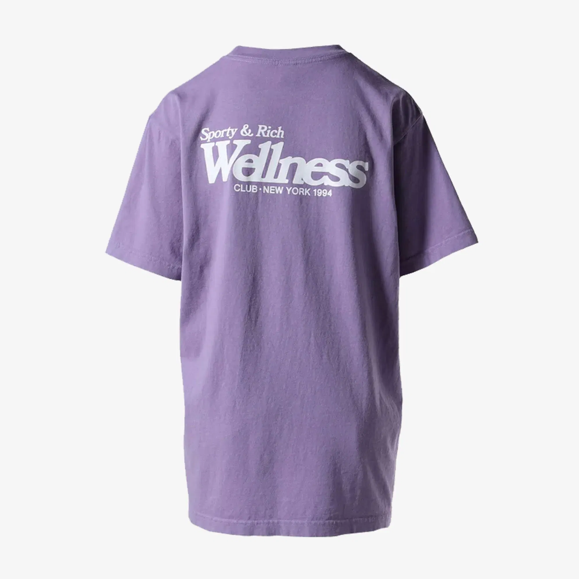 SPORTY & RICH WELLNESS NY T-SHIRT { VIOLET/WHITE