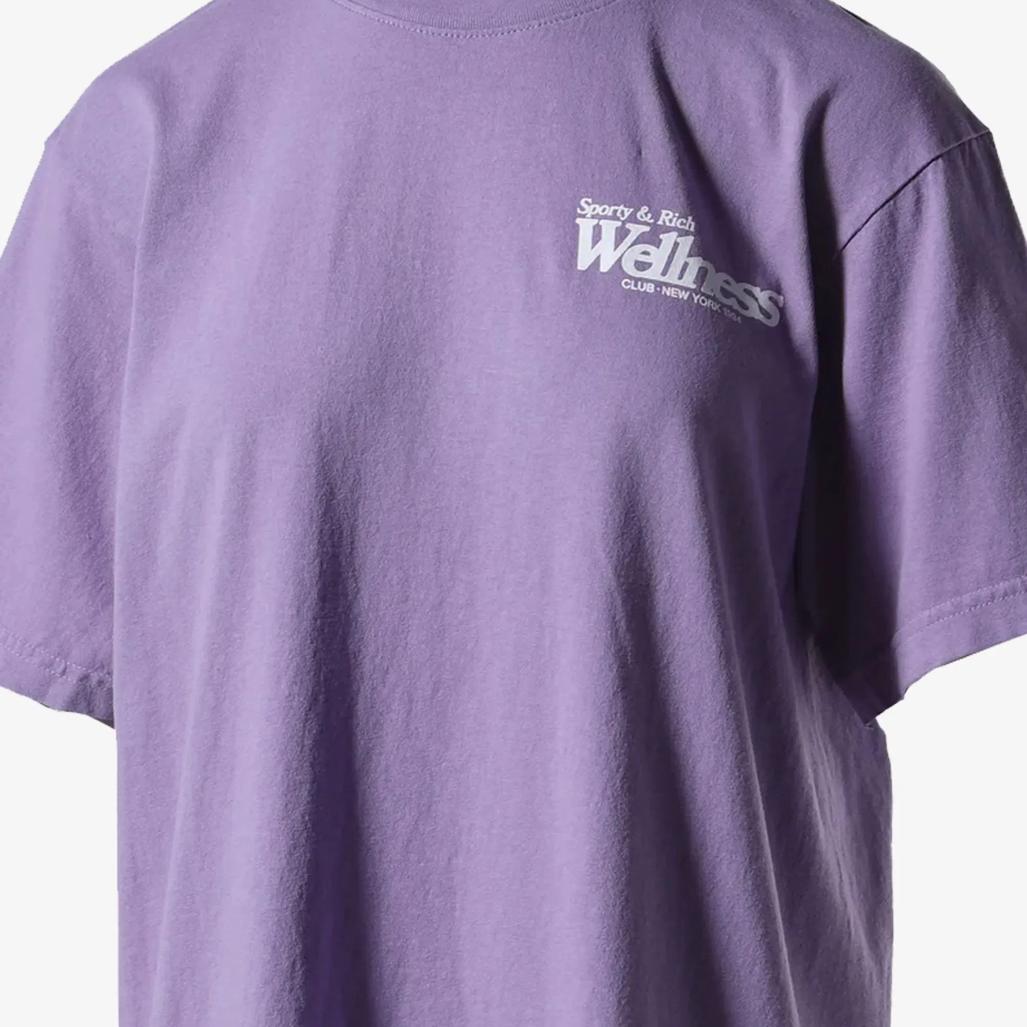 SPORTY & RICH WELLNESS NY T-SHIRT { VIOLET/WHITE