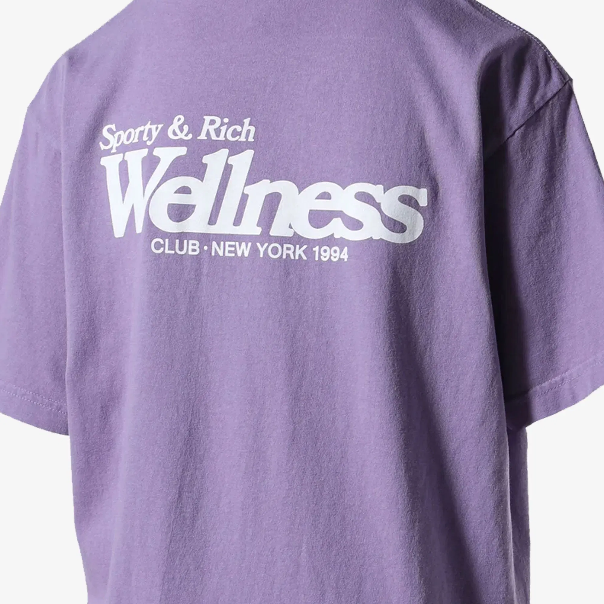 SPORTY & RICH WELLNESS NY T-SHIRT { VIOLET/WHITE