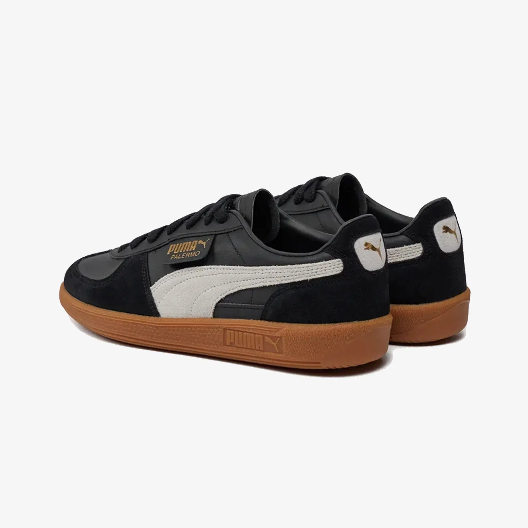 PUMA PALERMO LEATHER { BLACK/GRAY