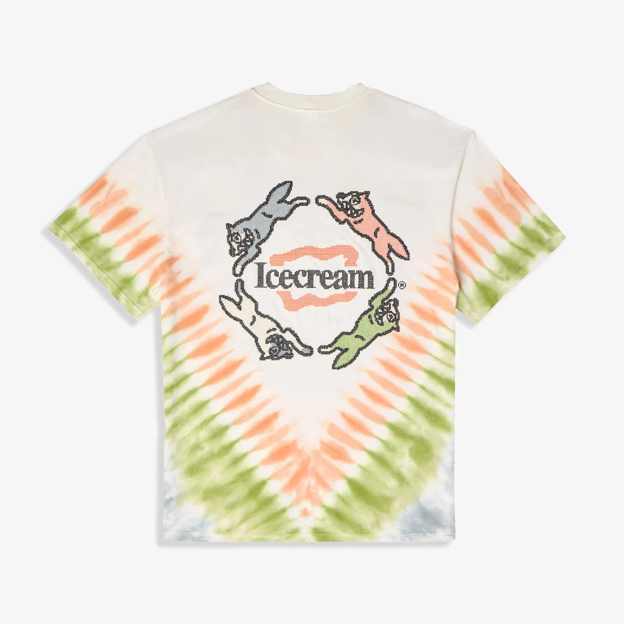 Icecream TIE DYE S/S KNIT { ANTIQUE WHITE