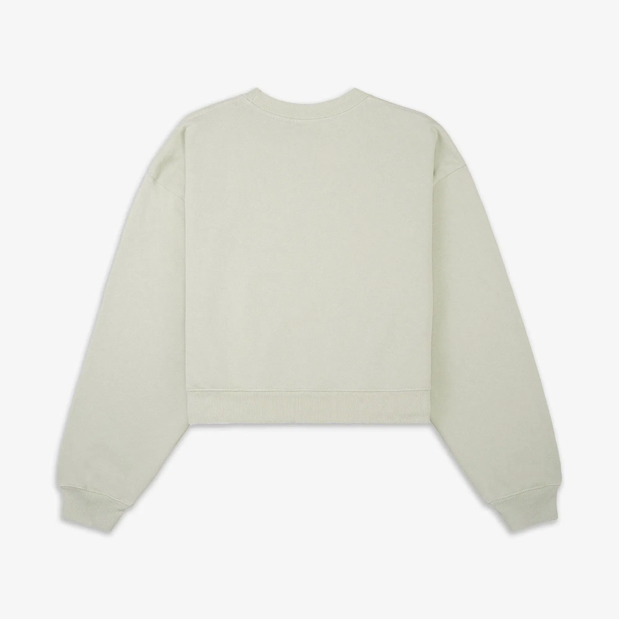 SPORTY & RICH VENDOME CROPPED CREWNECK { SAGE/WHITE