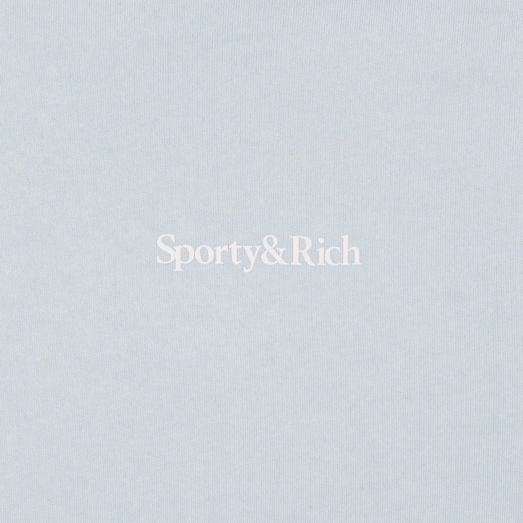 SPORTY & RICH SERIF LOGO SWEATPANT { BABY BLUE/WHITE