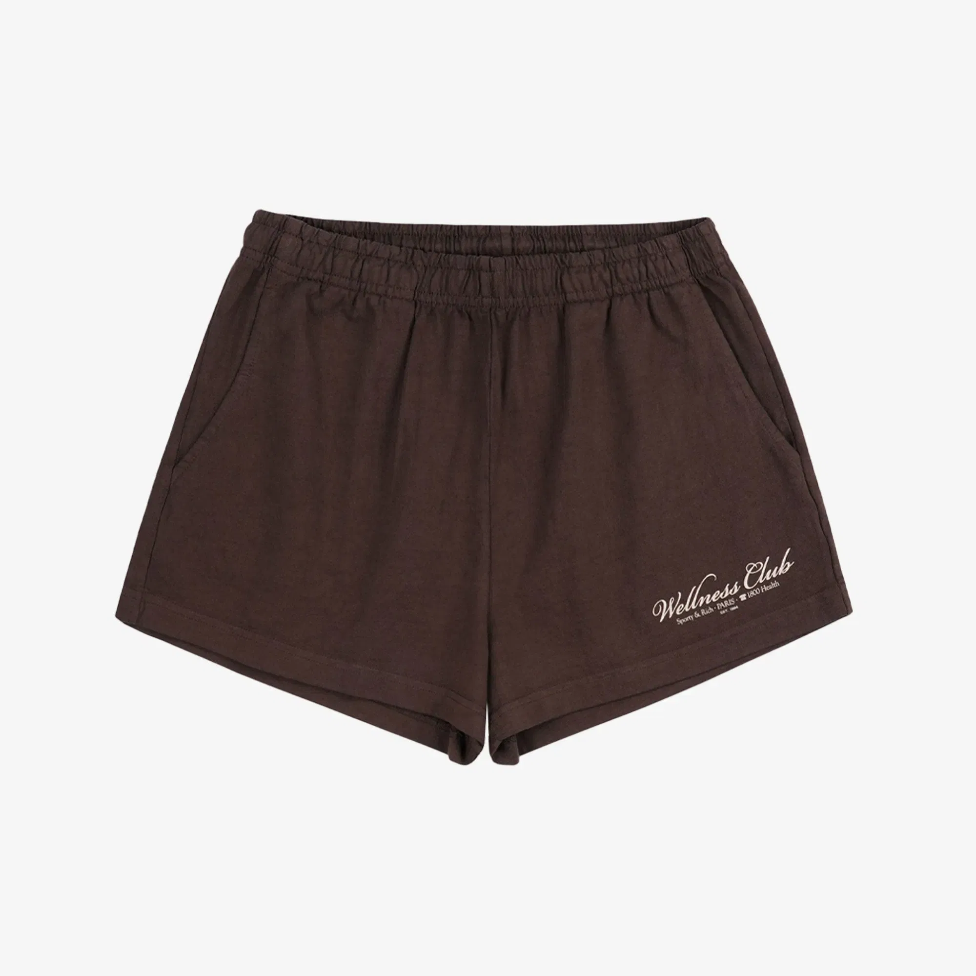 SPORTY & RICH 1800 HEALTH DISCO SHORT { CHOCOLATE/CREAM