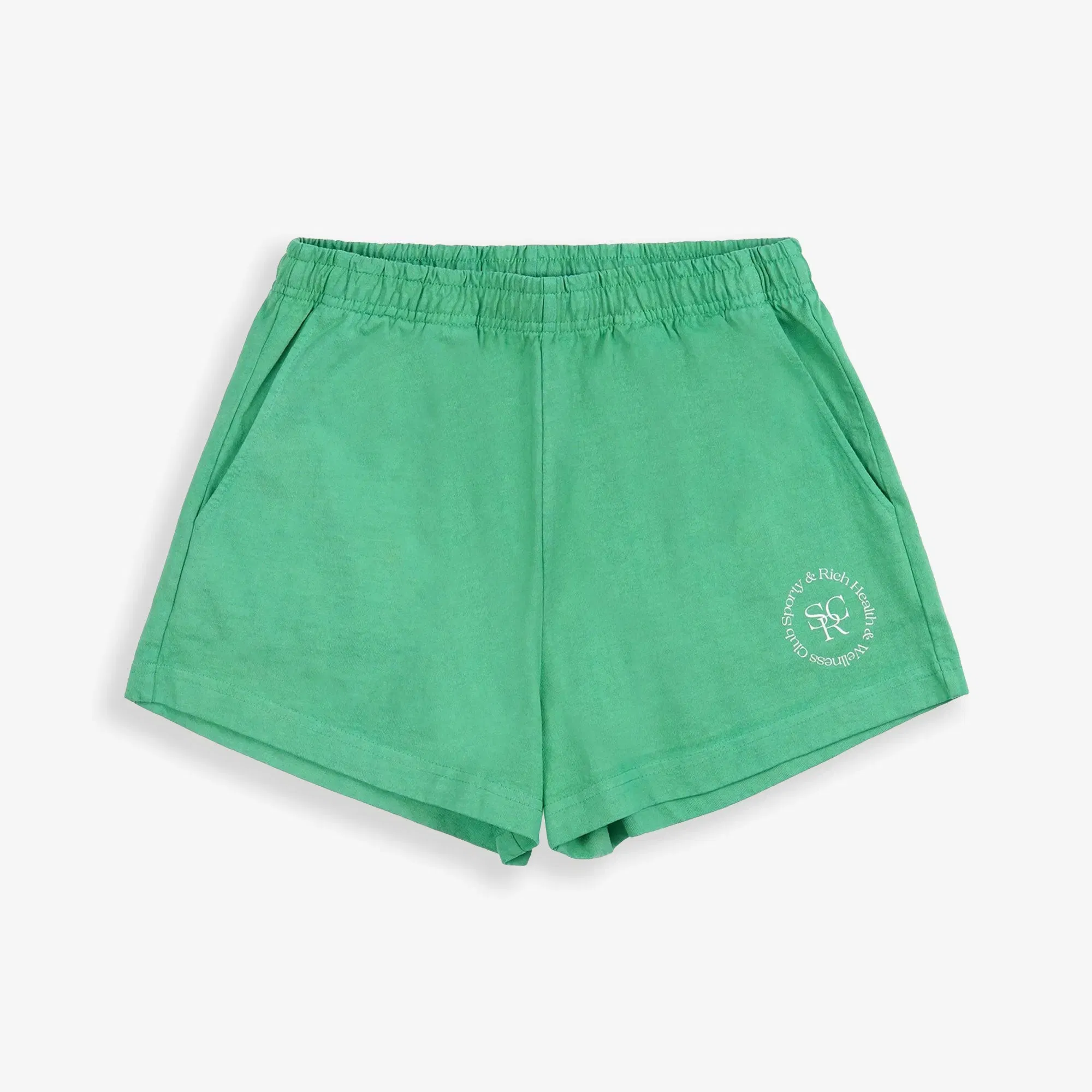 SPORTY & RICH SRHWC DISCO SHORT { VERDE/WHITE