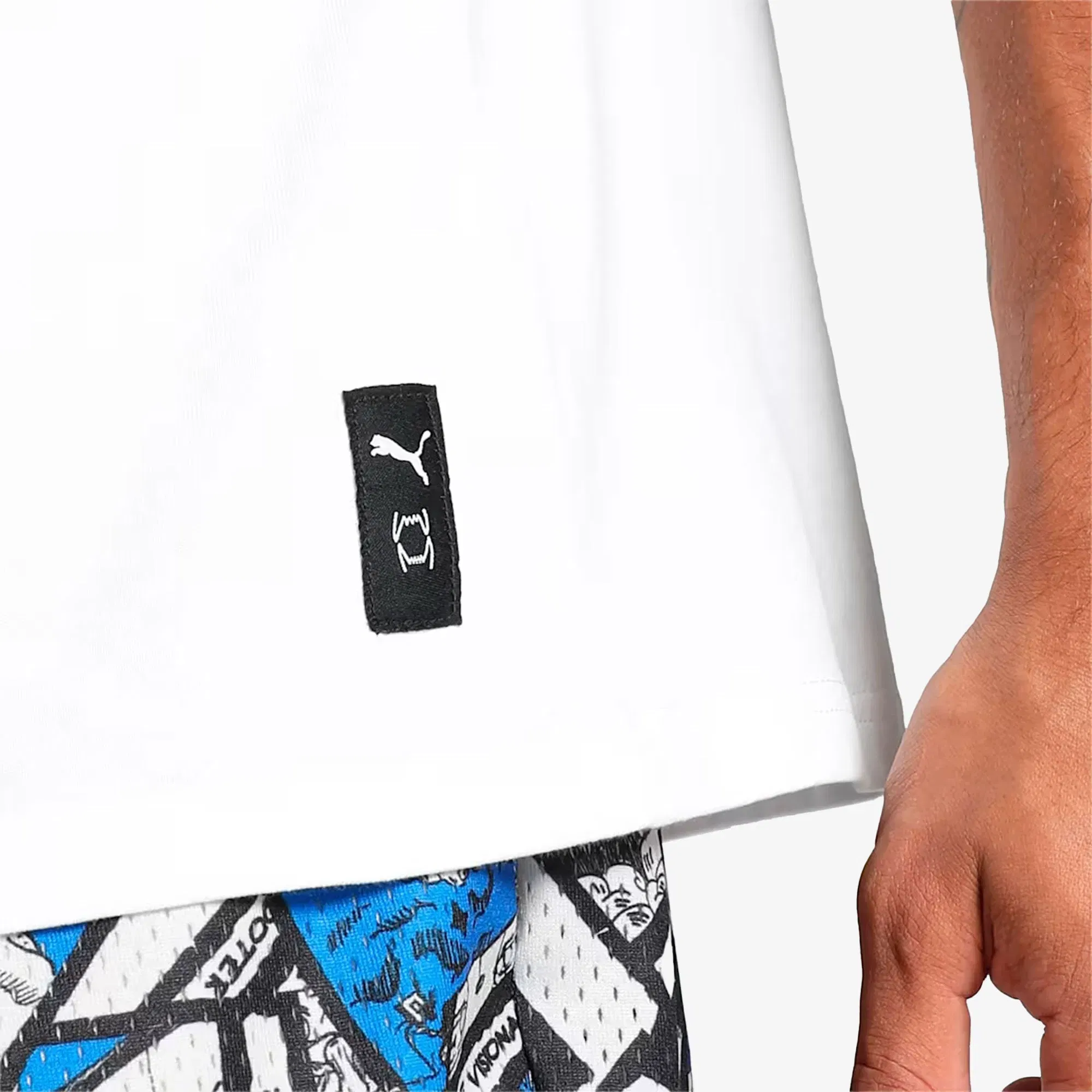 Puma HOOPS DECK BASKETBALL T-SHIRT { WHITE