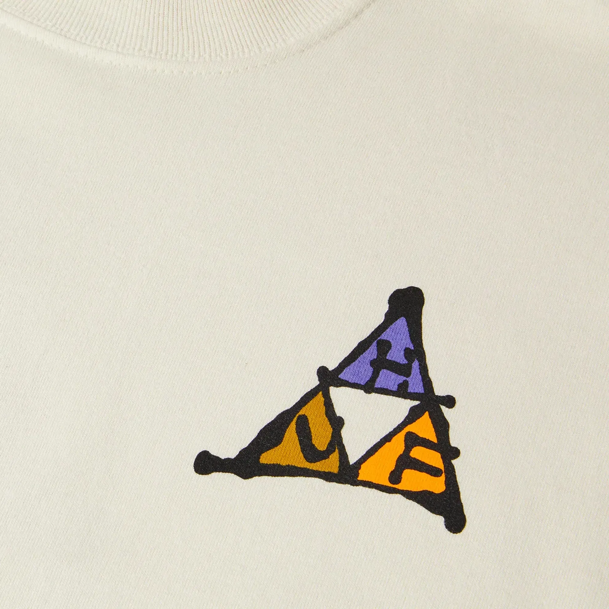 HUF NO-FI TRIPLE TRIANGLE T-SHIRT { BONE