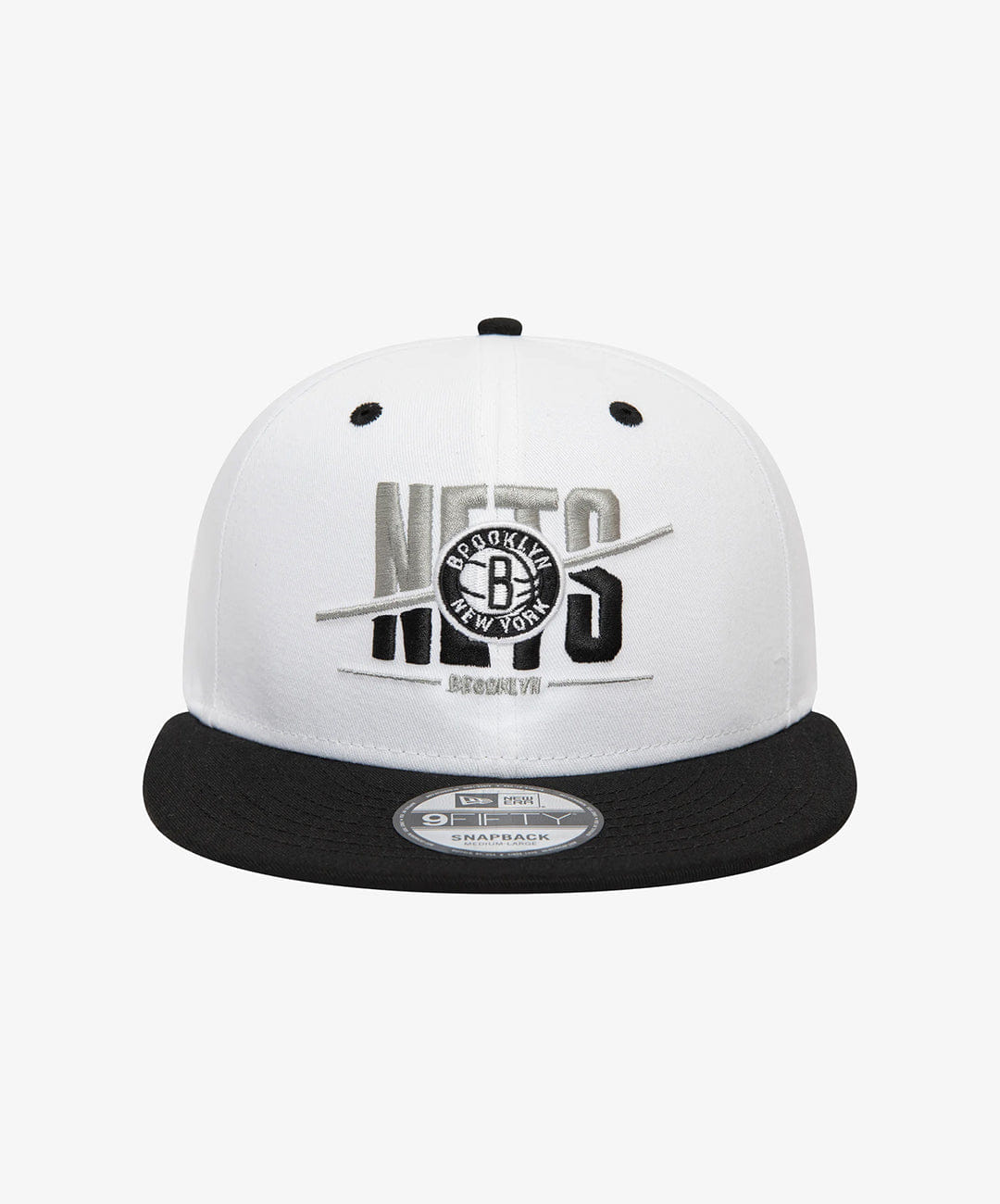 New Era BROOKLYN NETS CROWN 9FIFTY SNAPBACK CAP { WHITE