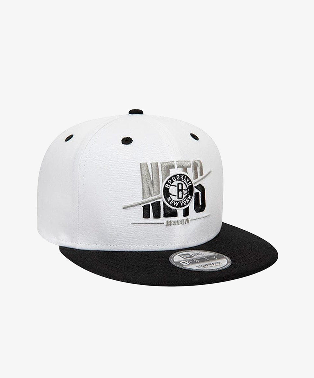 New Era BROOKLYN NETS CROWN 9FIFTY SNAPBACK CAP { WHITE