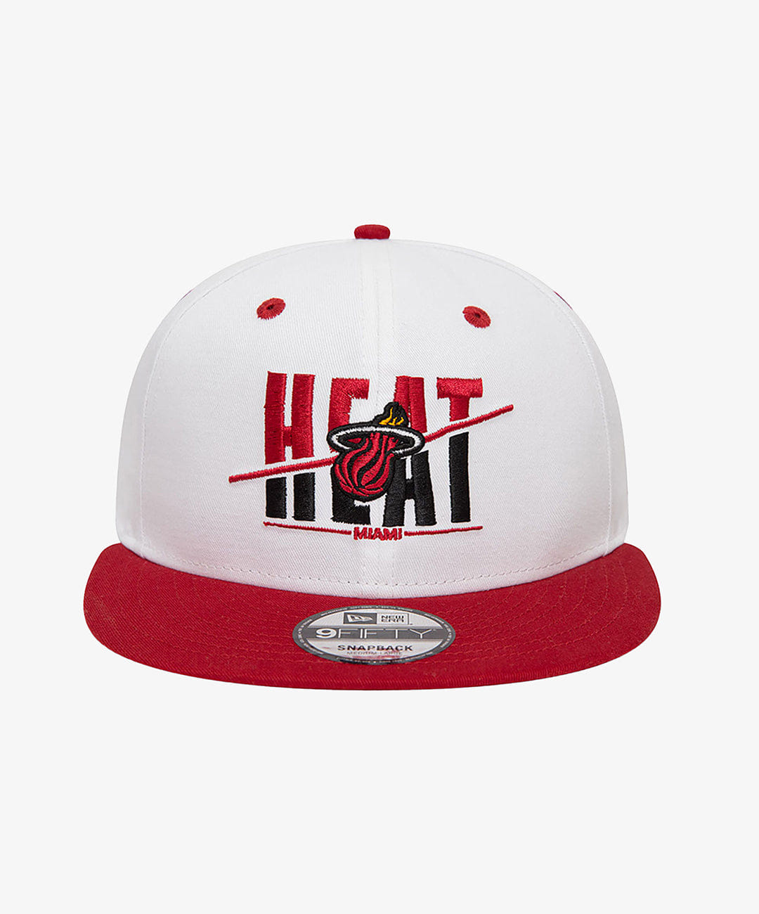 New Era MIAMI HEAT CROWN WHITE 9FIFTY SNAPBACK CAP { WHITE