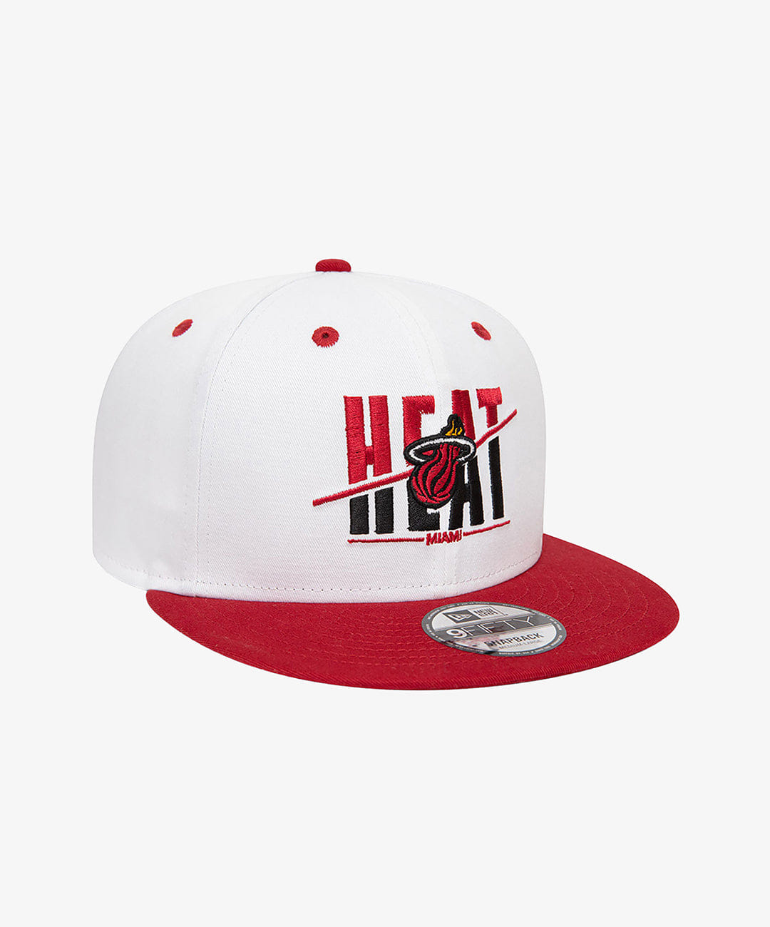 New Era MIAMI HEAT CROWN WHITE 9FIFTY SNAPBACK CAP { WHITE