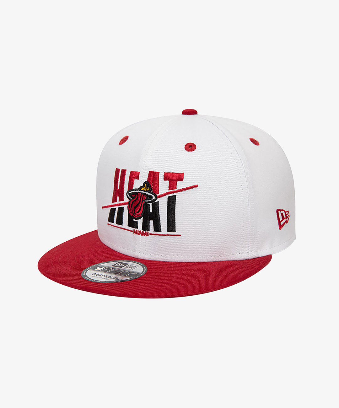 New Era MIAMI HEAT CROWN WHITE 9FIFTY SNAPBACK CAP { WHITE