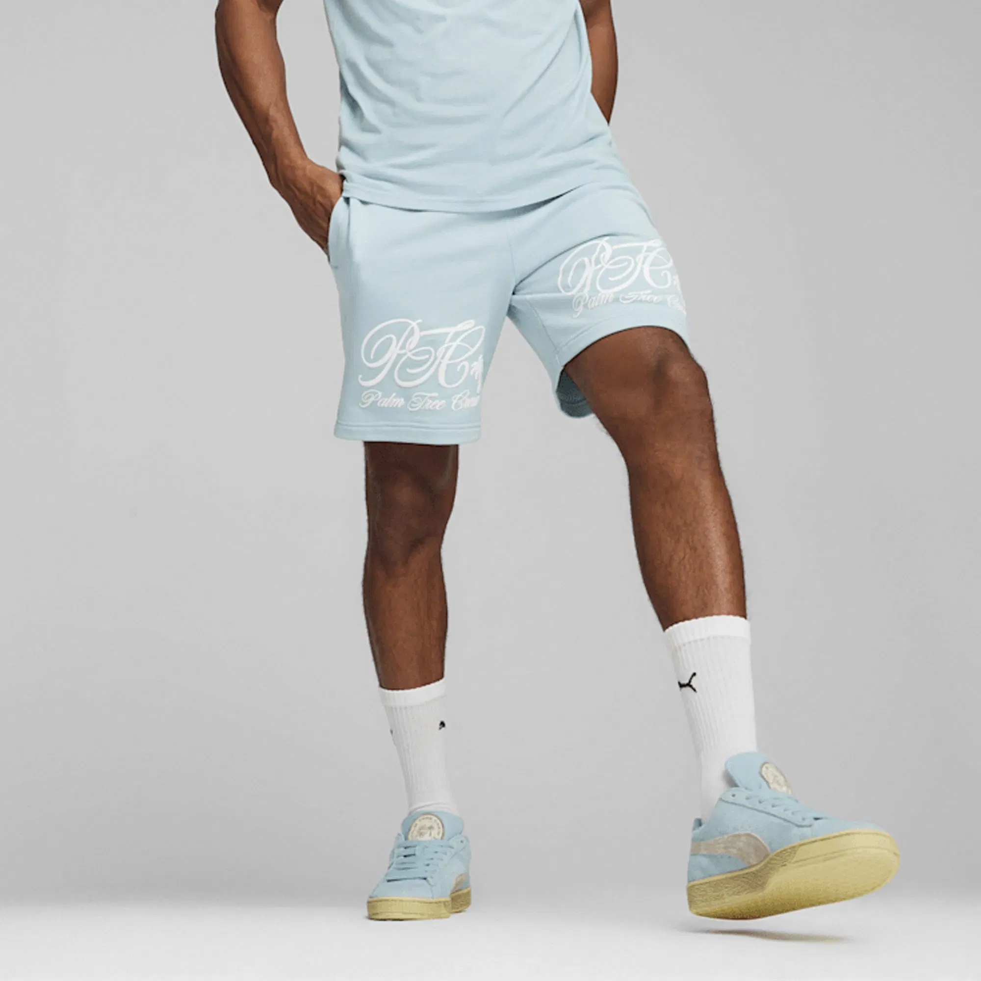 Puma X PALM TREE CREW SHORTS { BLUE