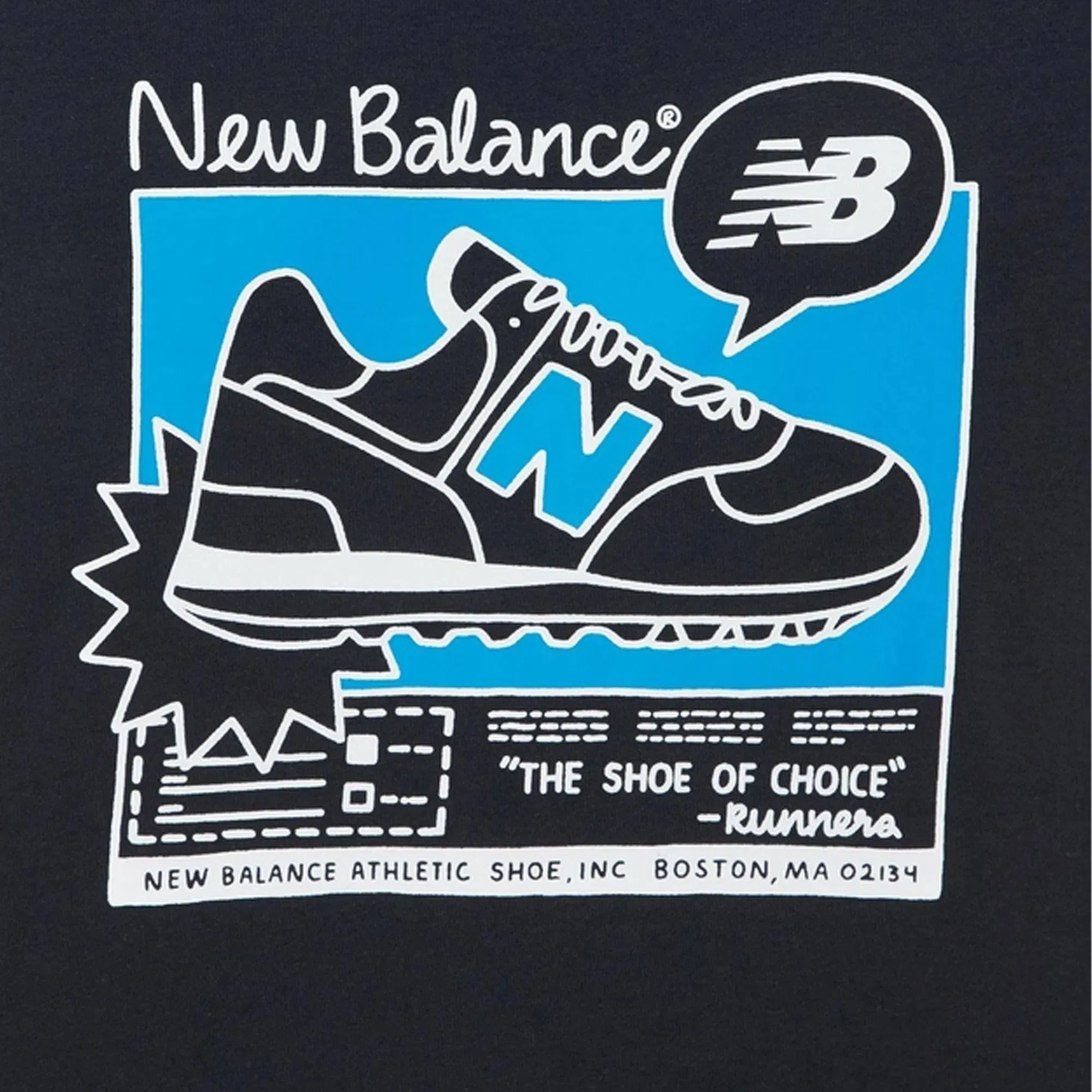 New Balance ADVERT GRAPHICS T-SHIRT { BLACK