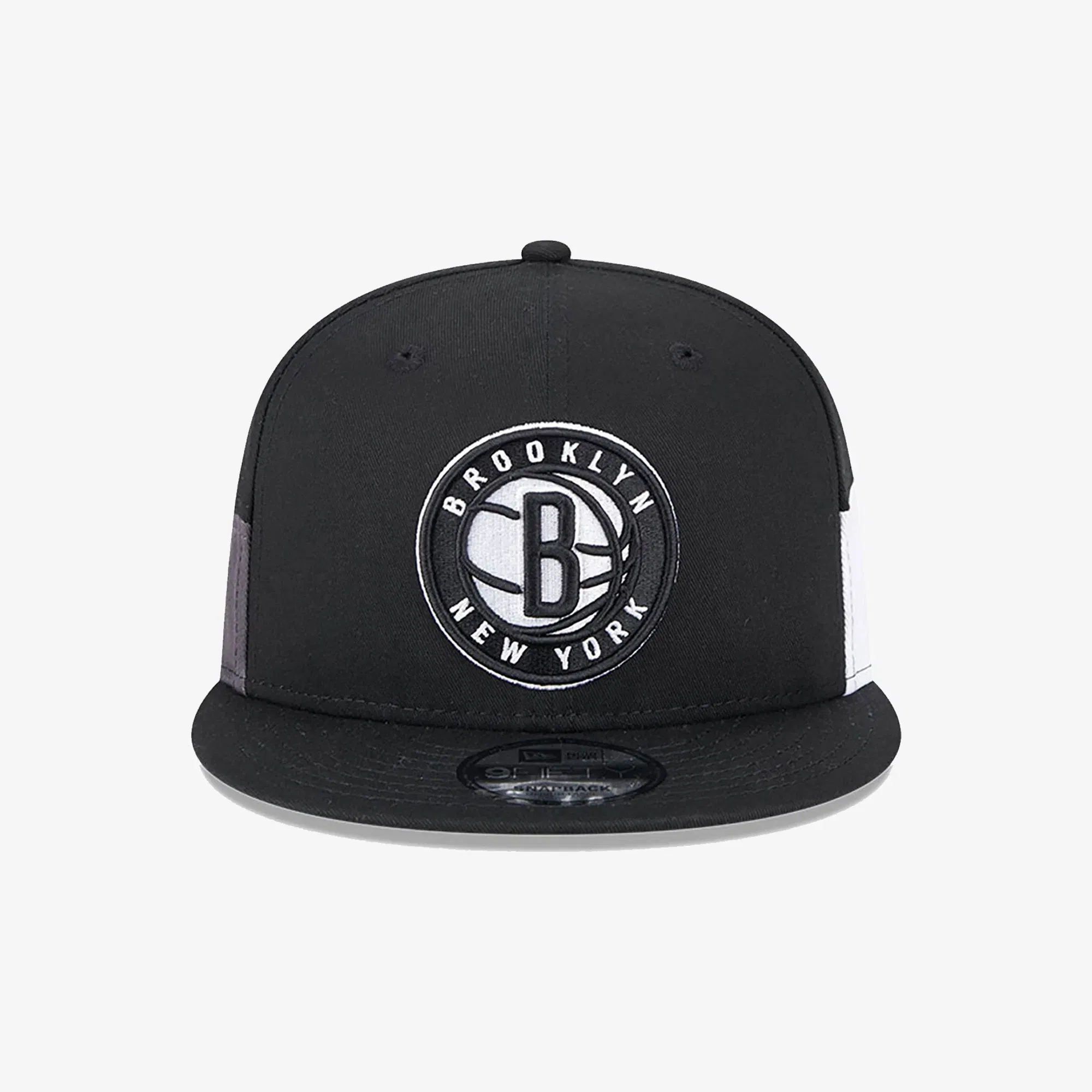 New Era BROOKLYN NETS METALLIC ARCH BLACK 9 FIFTY SNAPBACK CAP { BLACK