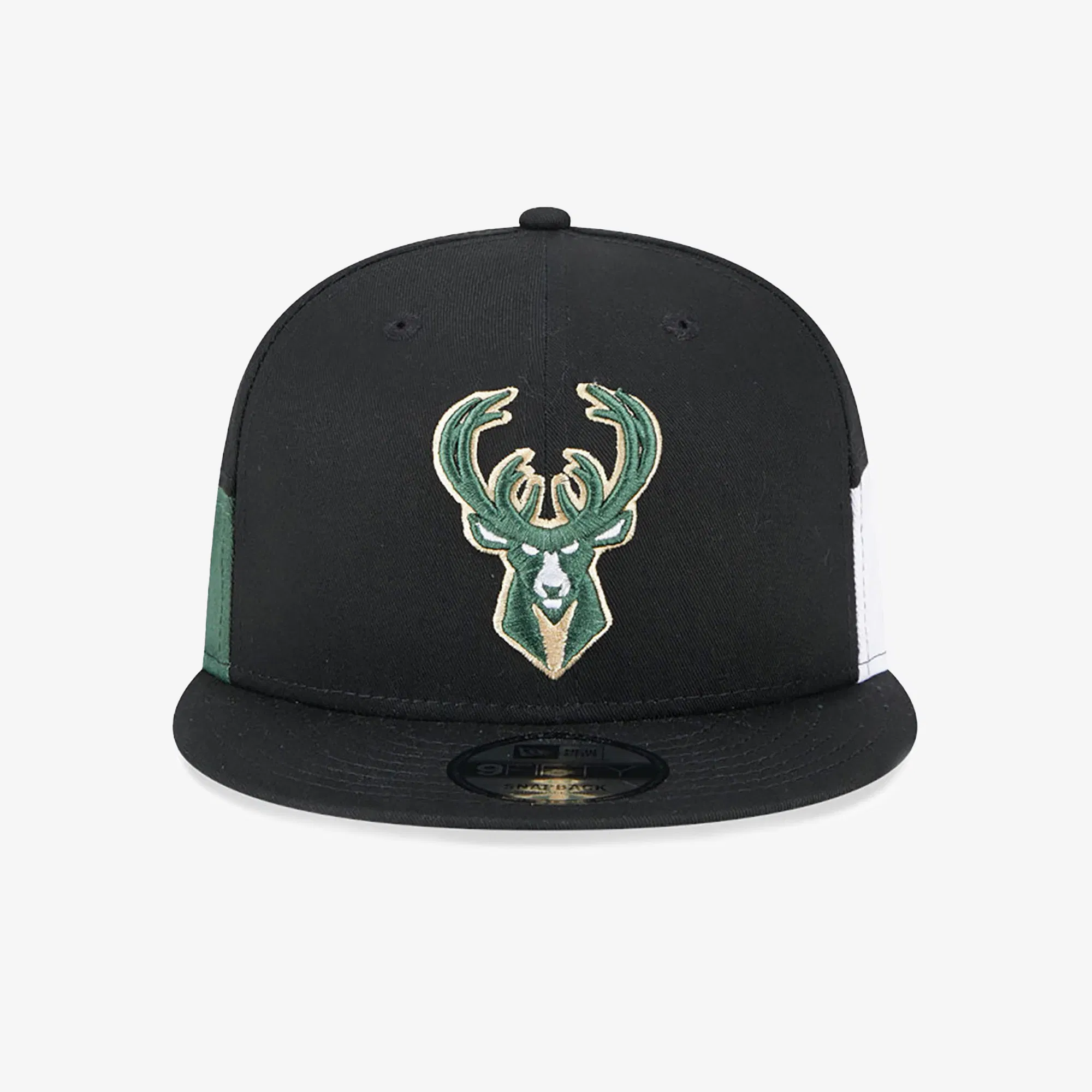 New Era MILWAUKEE BUCKS MULTI PATCH BLACK 9FIFTY SNAPBACK CAP { BLACK