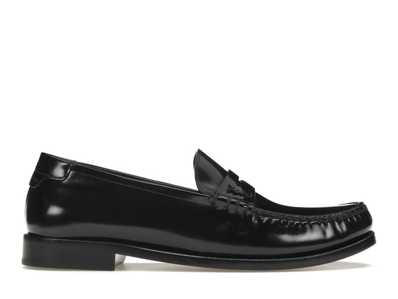 Saint Laurent Le Loafer Penny Slippers Black Leather