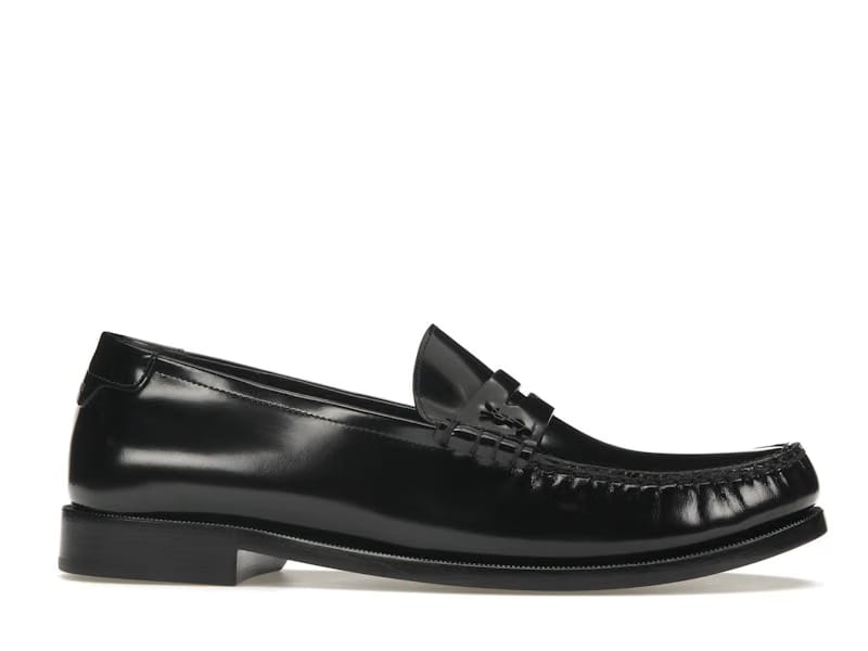 Saint Laurent Le Loafer Penny Slippers Black Leather