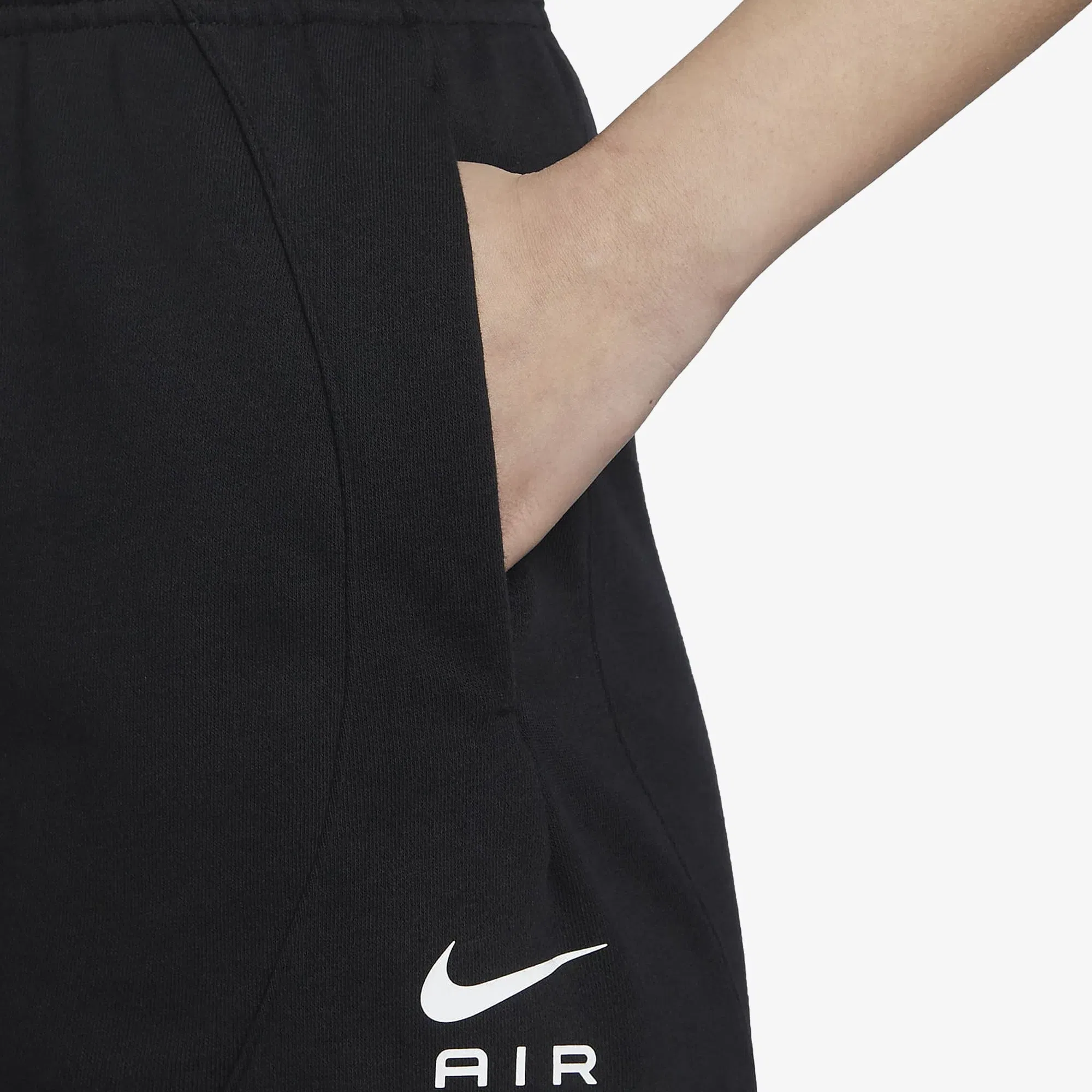 Nike MID RISE FLEECE SHORTS { BLACK