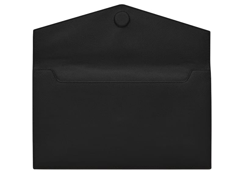 Saint Laurent Uptown Pouch Grain de Poudre Embossed Black