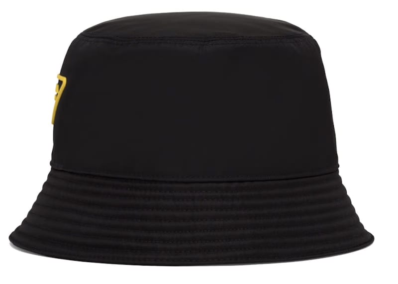 Prada Nylon Bucket Hat Black/Yellow