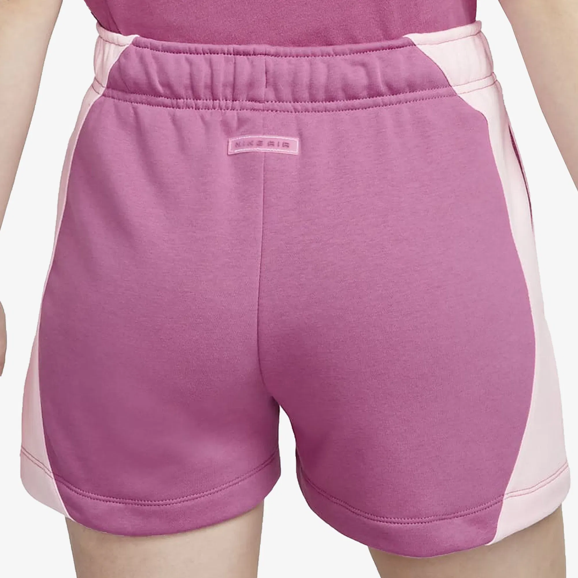 Nike MID-RISE FLEECE SHORTS { COSMIC FUCHSIA/PINK FOAM /COSMIC FUCHSIA