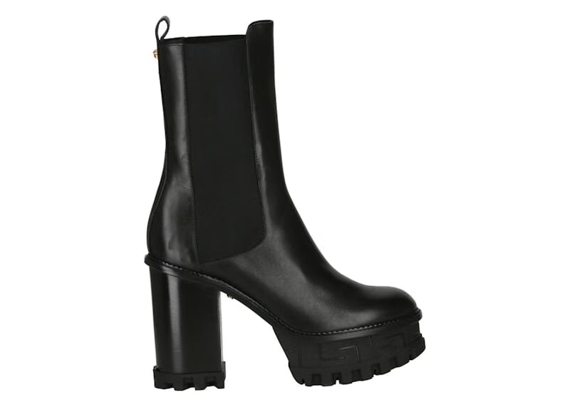 Versace Greca Platform Boots Black (Women's)
