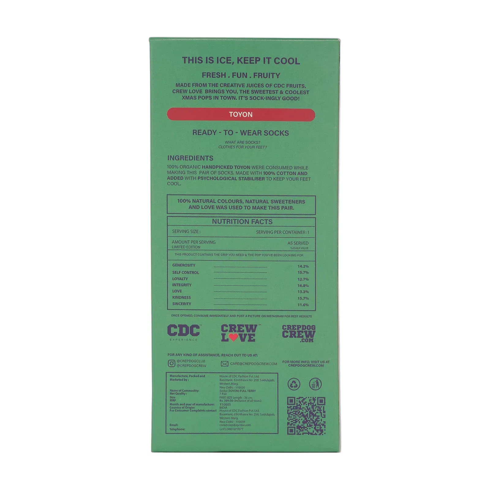 CDC XMAS POP SOCKS - TOYON