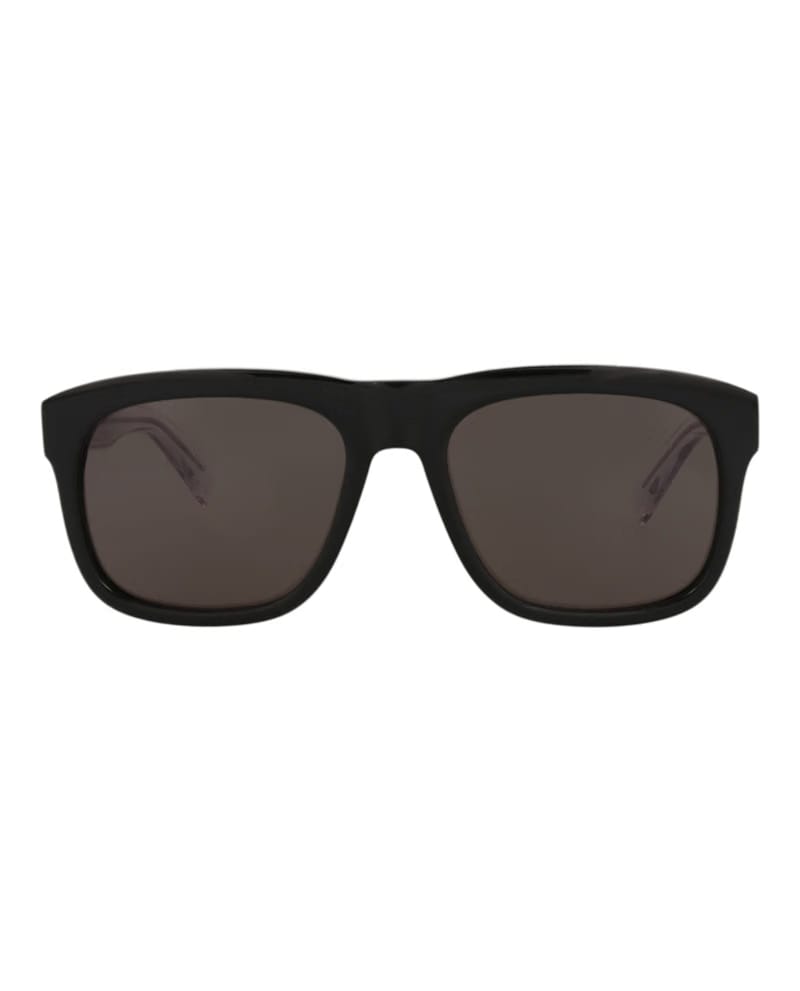 Saint Laurent Square-Frame Acetate Sunglasses Black/Crystal/Black (SL558-30013781-001)