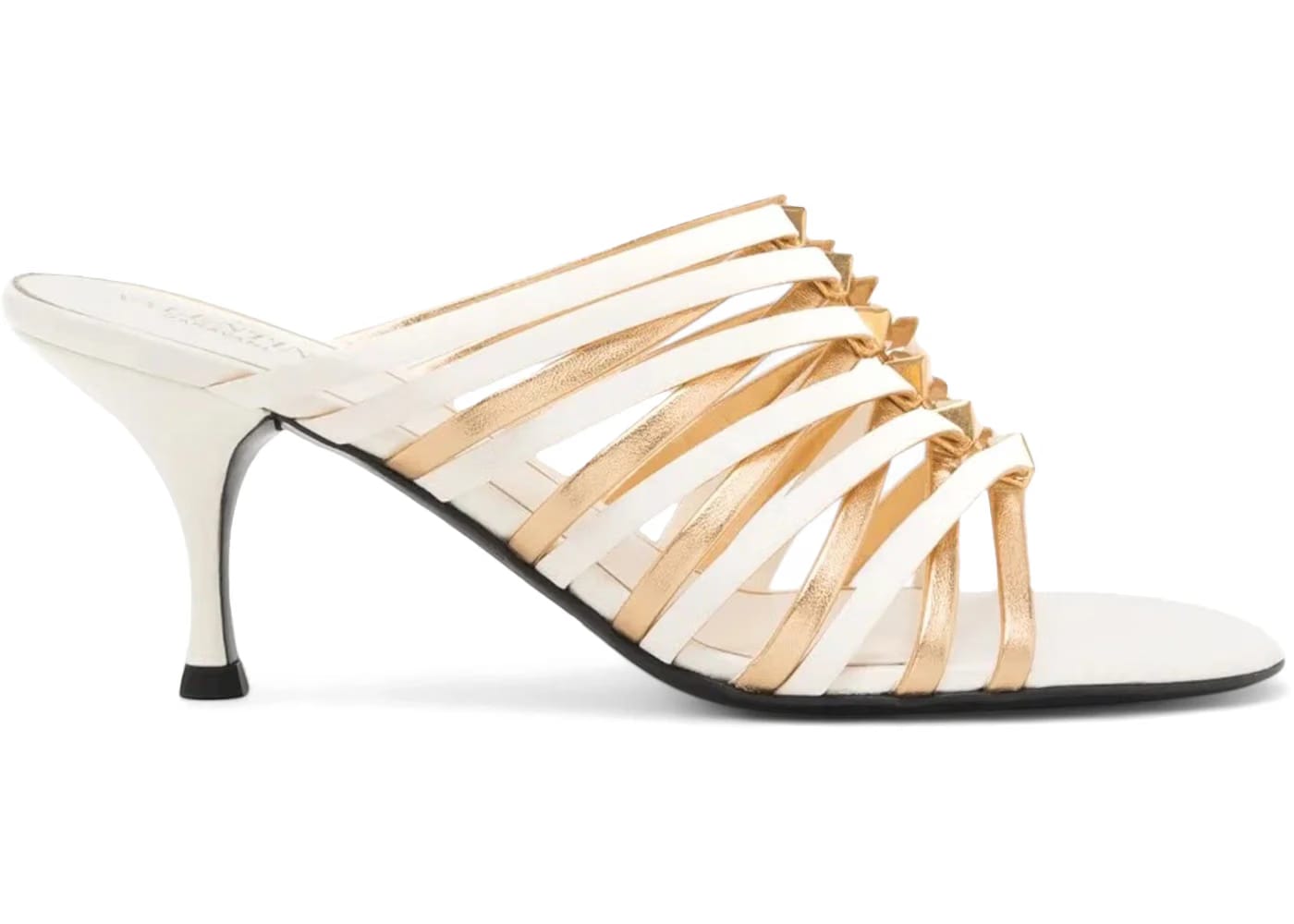 Valentino Rockstud 70mm Strappy Mules White (Women's)