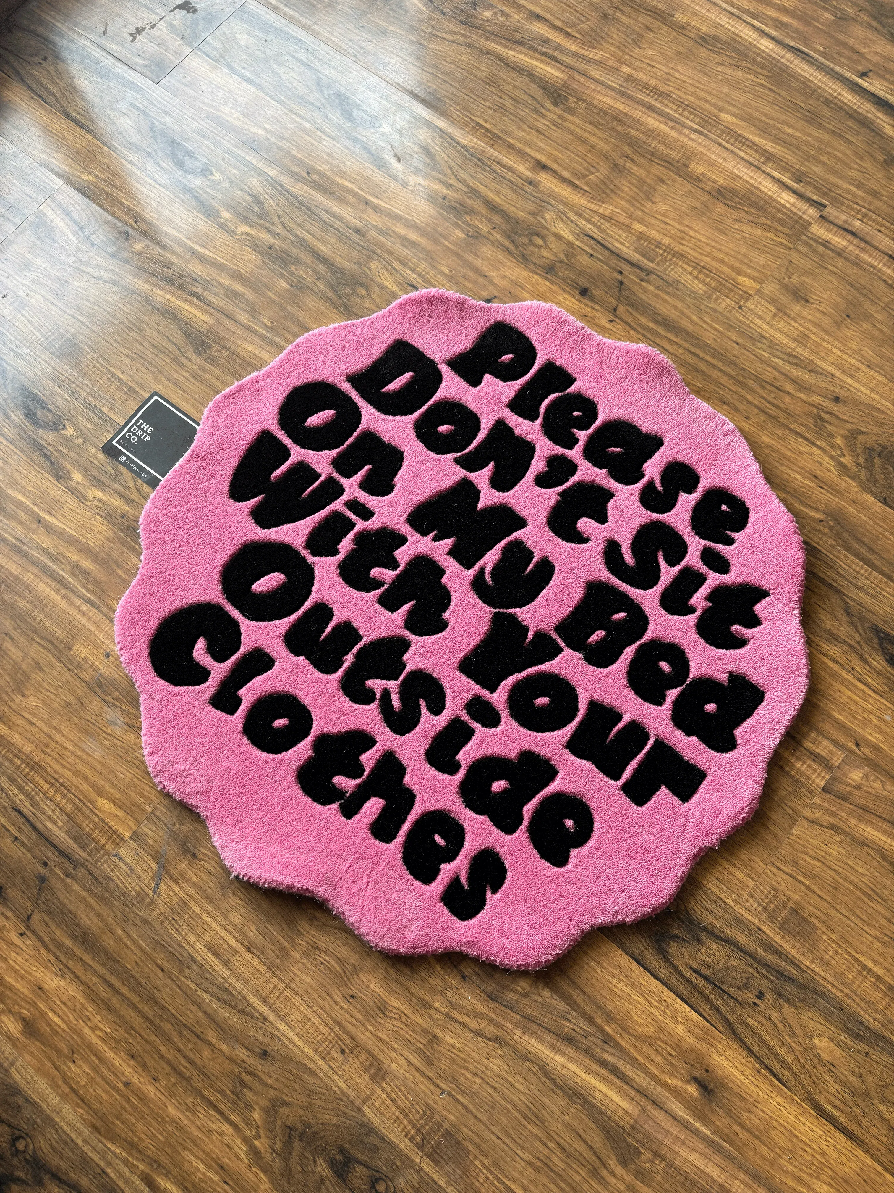 Please don't sit on my bed tufted Custom Rug
