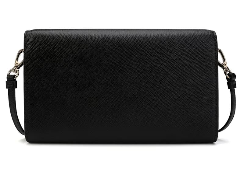 Prada Triangle Logo Strap Wallet Black